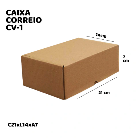 Caixa de Papelão Correio 1 - 21x14x7 - Embala Easy