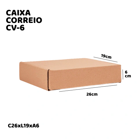 Caixa de Papelão Correio 6 - 26x19x6 - Embala Easy