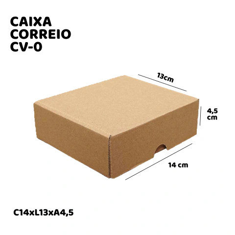 Caixa de Papelão Correio 0 - 14x13x4,5 - Embala Easy