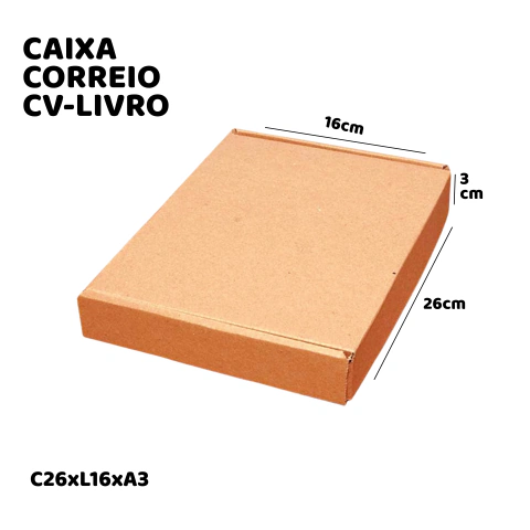 Caixa de Papelão Correio Livro – 26x16x3 - Embala Easy