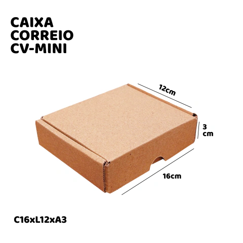 Caixa de Papelão Correio Mini – 16x12x3 - Embala Easy