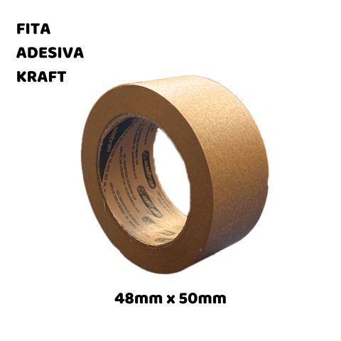 Fita Kraft 770 48mm x 50m Aldelbras - Embala Easy